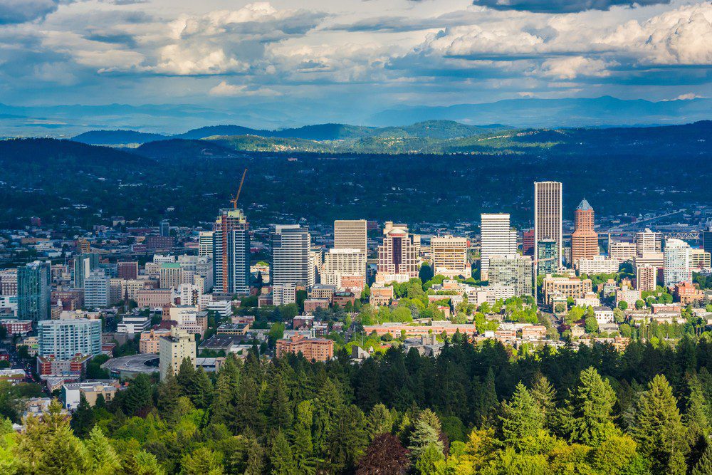 View,Of,The,Portland,Skyline,From,Pittock,Acres,Park,,In